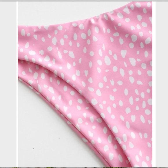 ZAFUL Animal Print Ruffle Cutout Bikini NWT - Picture 4 of 5